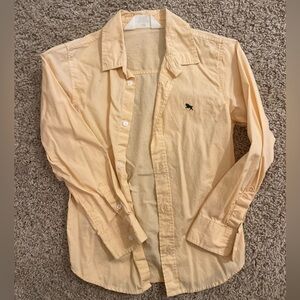 H&M Boys Pastel yellow Long Sleeve Button-Up Shirt